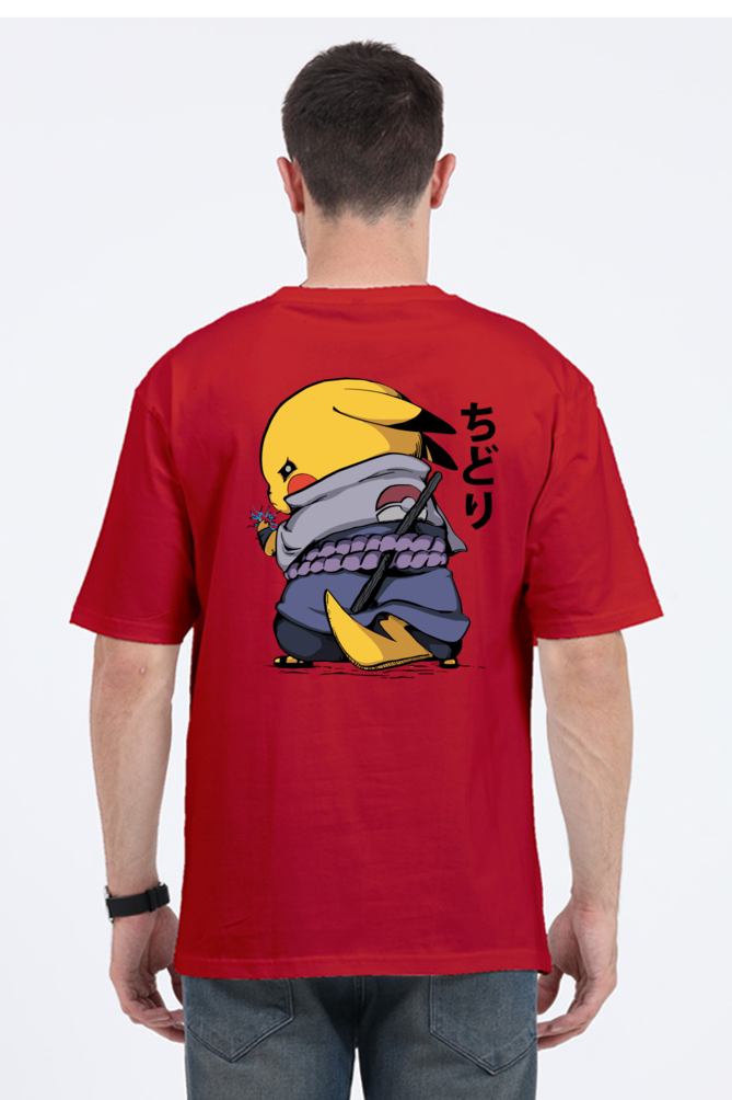 Unisex Pikachu x Sasuke Oversized T-shirt