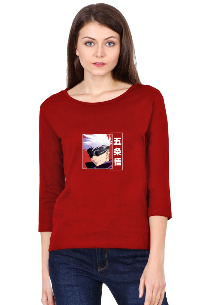 Women's Gojo Print Round Neck Full Sleeve