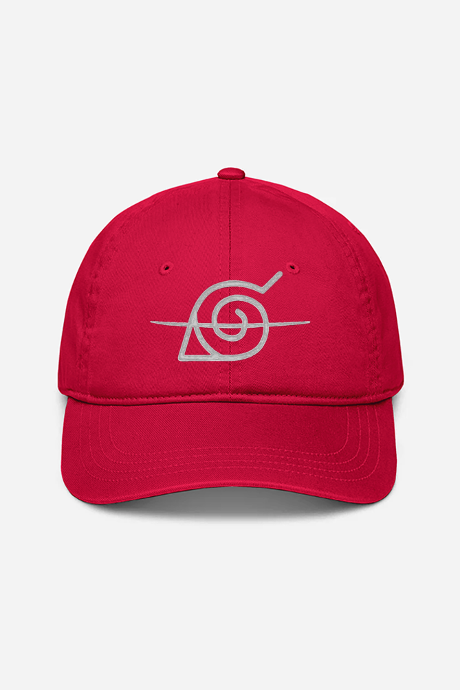 Unisex Crossed Leaf Village Embroidered Cap