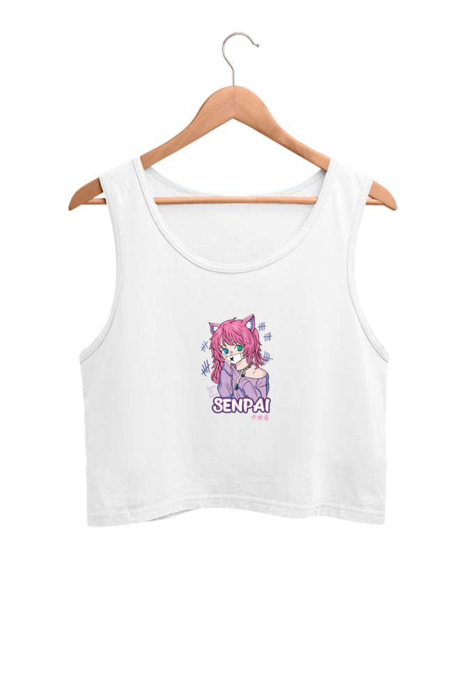 Women's Graphic Printed Crop Tank Top