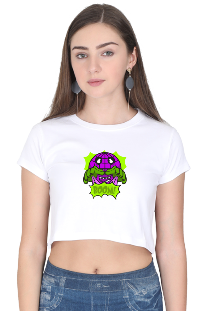 Women's Graphic Printed Crop Top