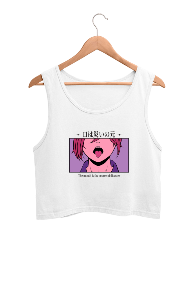 Women's Graphic Printed Crop Tank Top