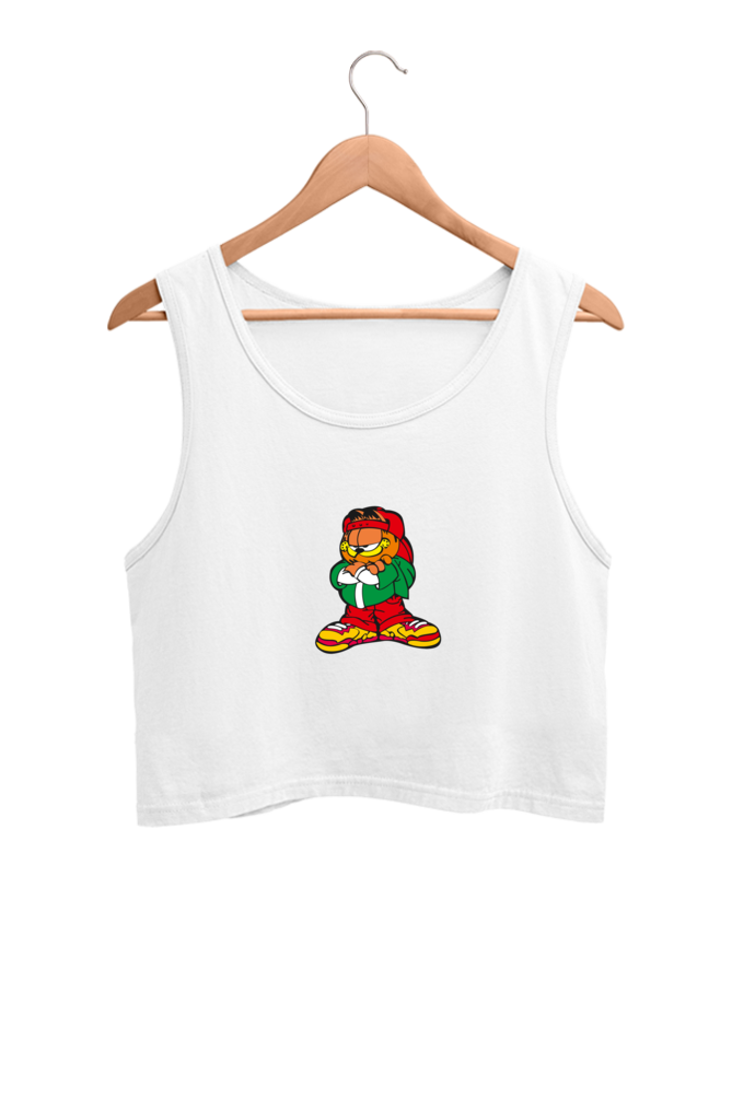 Women's Graphic Printed Crop Tank Top