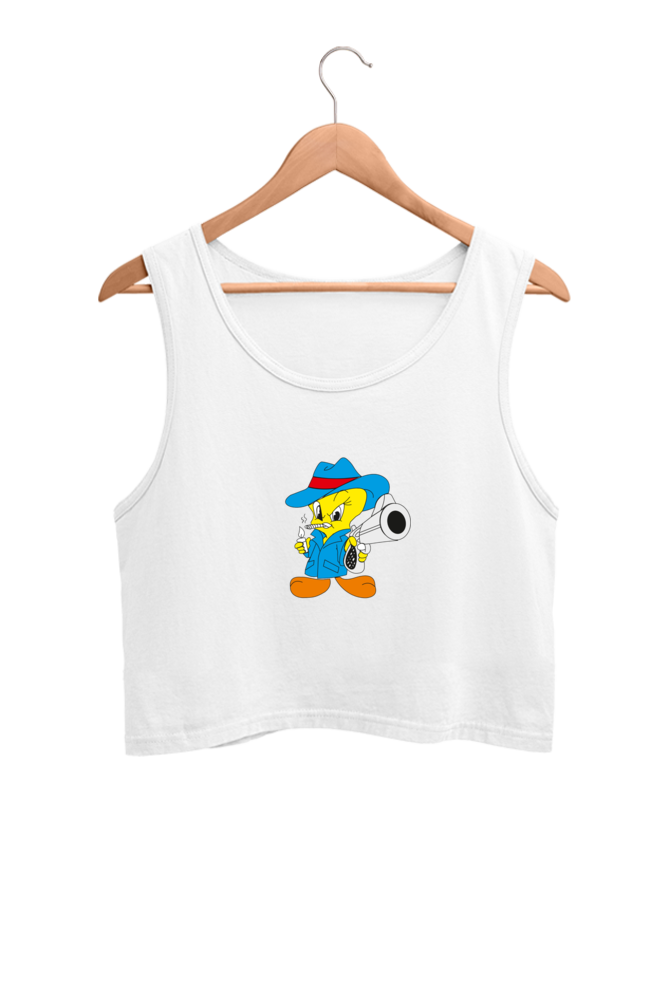 Women's Graphic Printed Crop Tank Top