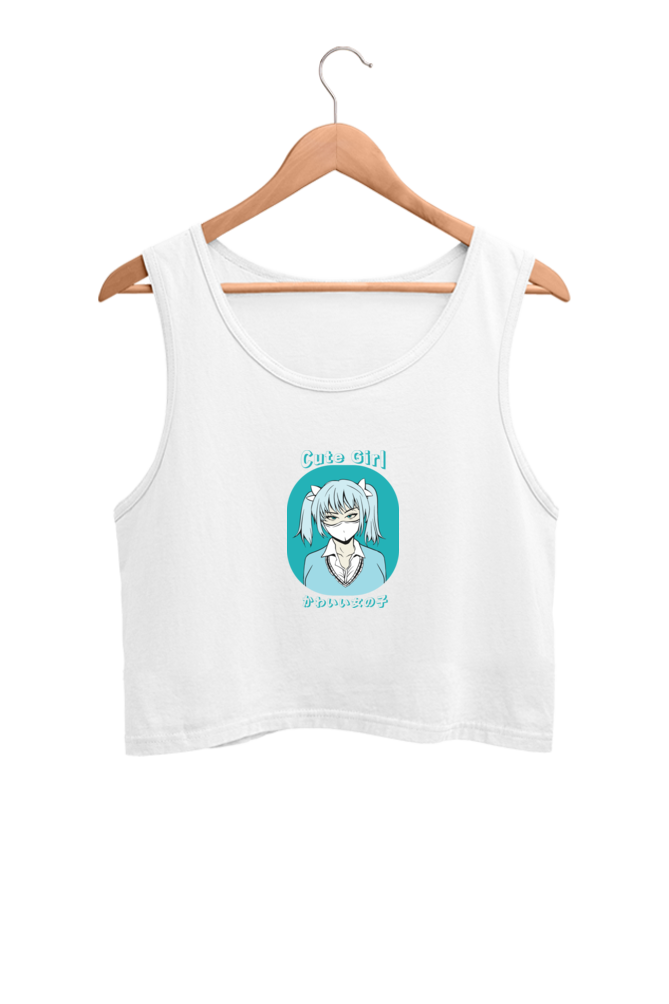 Women's Graphic Printed Crop Tank Top