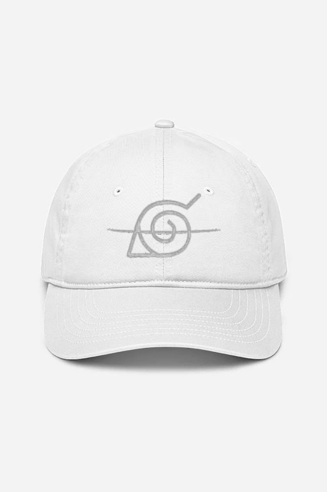 Unisex Crossed Leaf Village Embroidered Cap