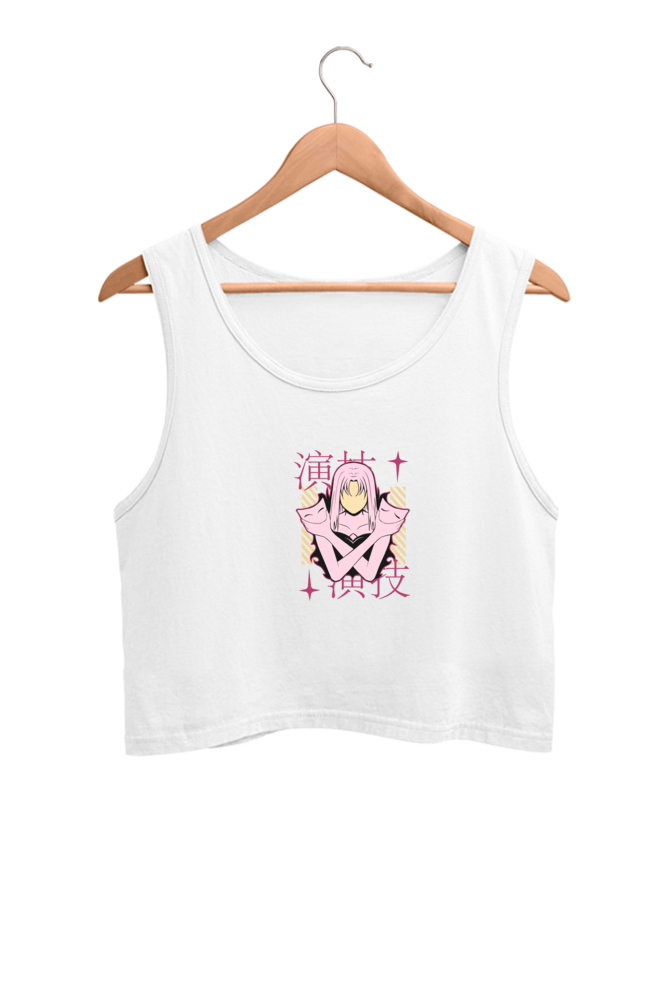 Women's Graphic Printed Crop Tank Top