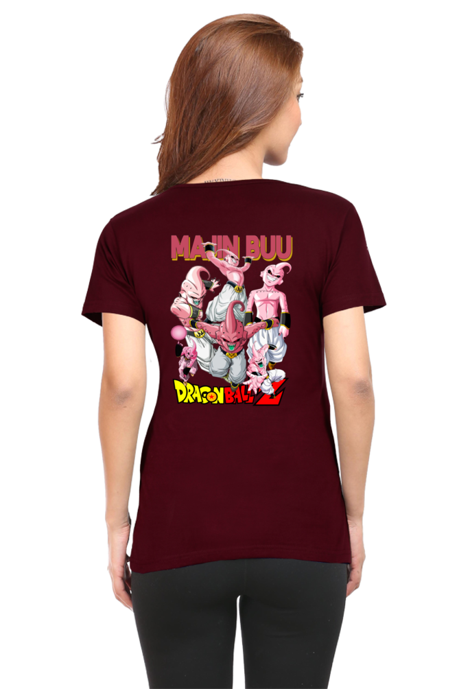 Women's Dragon Ball Round Neck Half Sleeve
