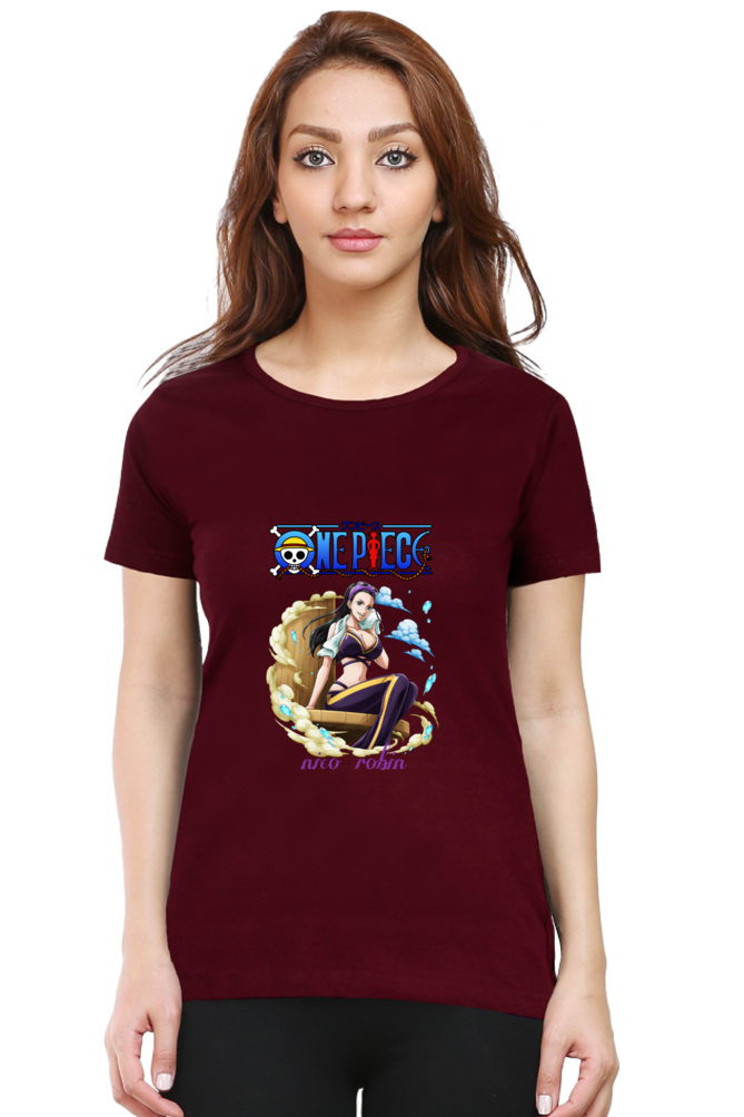Female One Piece Round Neck Half Sleeve