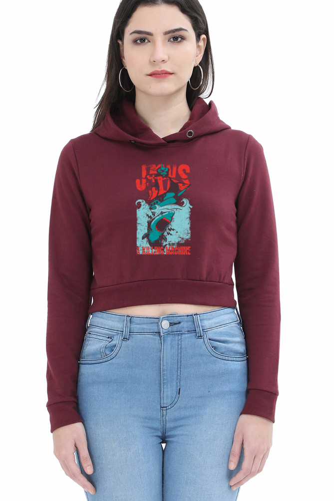 Women's Graphic Print Crop Hoodies