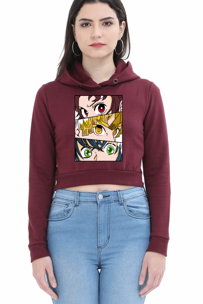 Women's Demon Slayer Crop Hoodies
