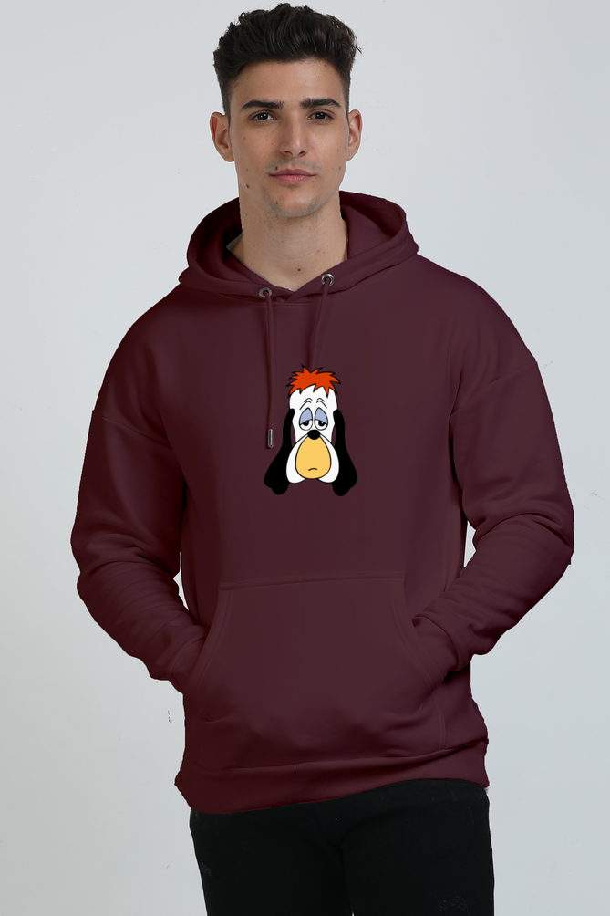 Unisex Droopy Dog Graphic Printed Oversized Hooded Sweatshirt