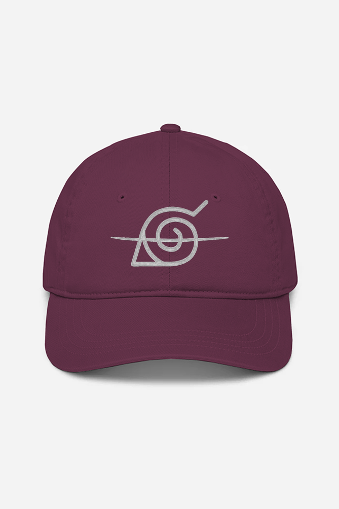 Unisex Crossed Leaf Village Embroidered Cap