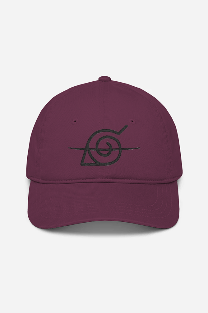 Unisex Crossed Leaf Village Embroidered Cap