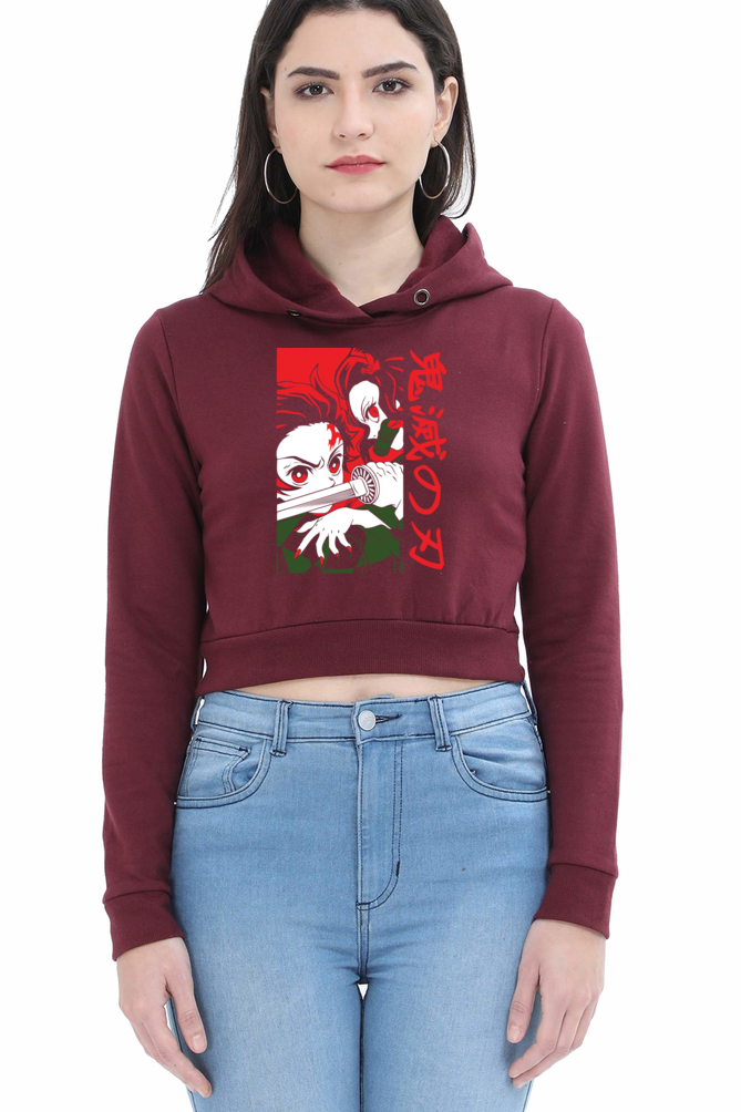 Women's Demon Slayer Crop Hoodies