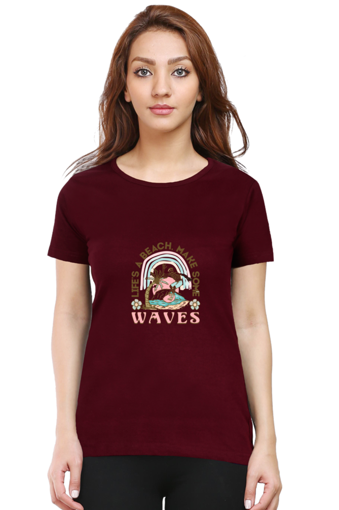 Women's Graphic Print Round Neck Half Sleeve