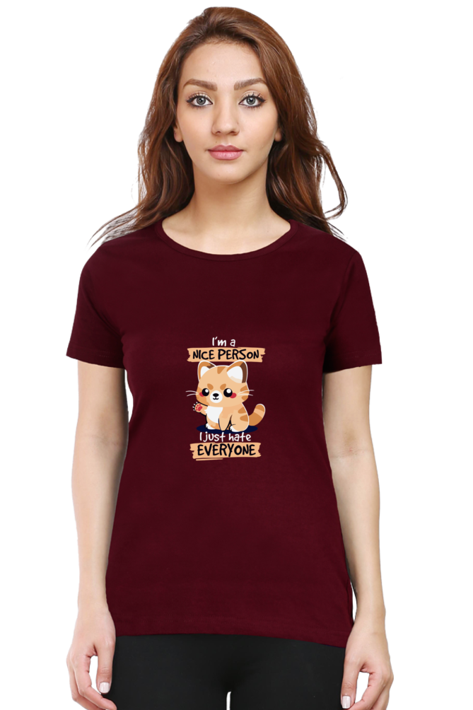 Women's Graphic Print Round Neck Half Sleeve