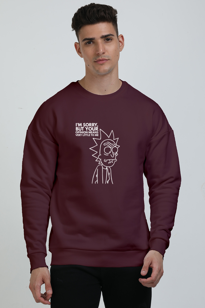 Unisex Rick and Morty Oversized Sweatshirt