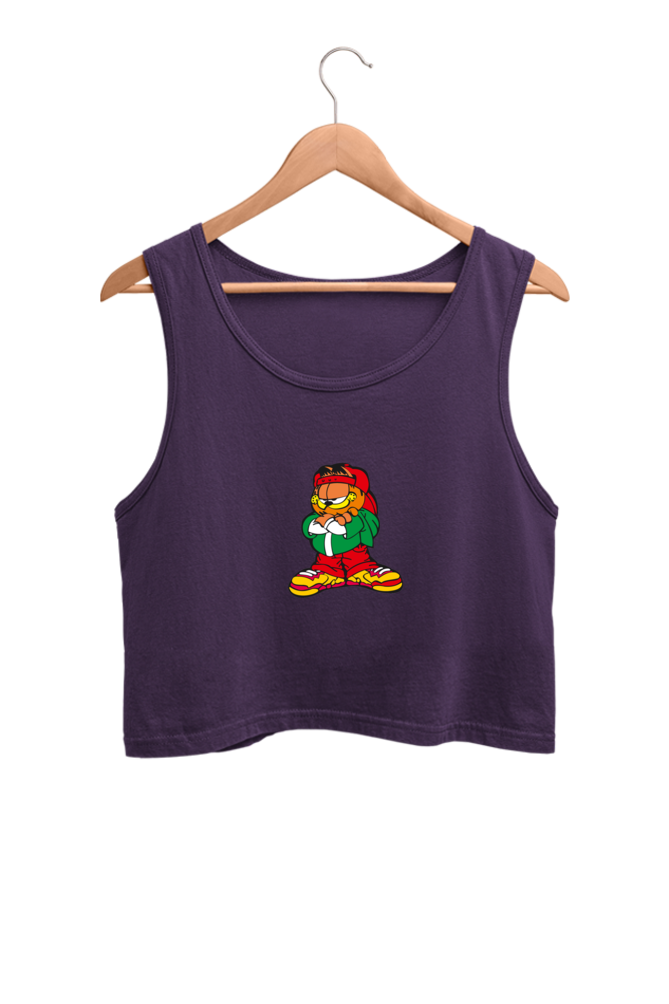 Women's Graphic Printed Crop Tank Top