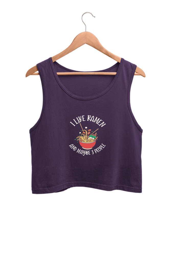 Women's Naruto Ramen Graphic Printed Crop Tank Top