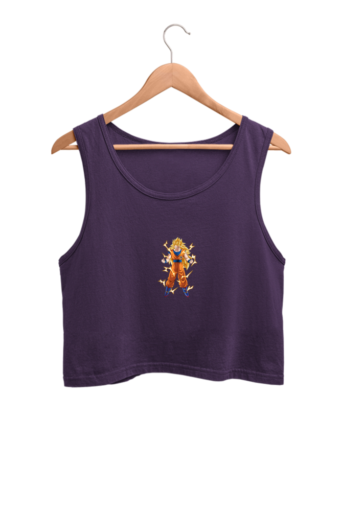 Women's Goku Graphic Printed Crop Tank Top