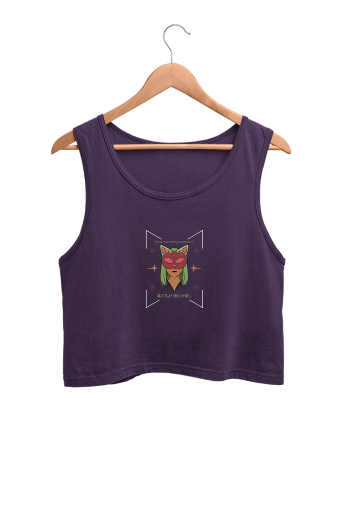 Women's Anime Graphic Printed Crop Tank Top