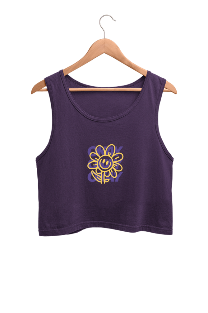 Women's Printed Crop Tank Top