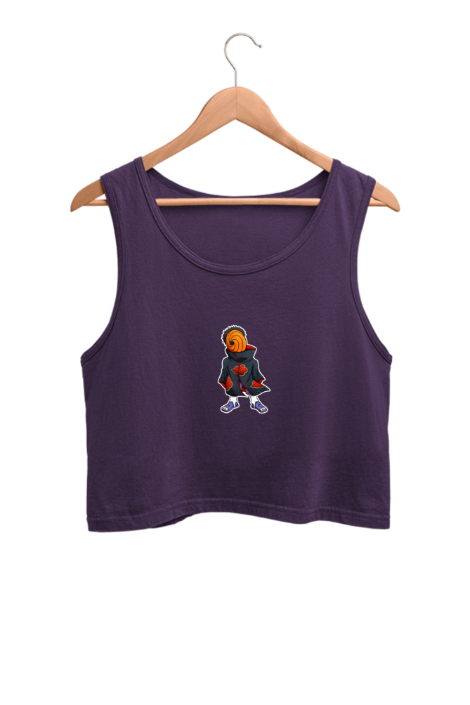 Women's Obito Graphic Printed Crop Tank Top