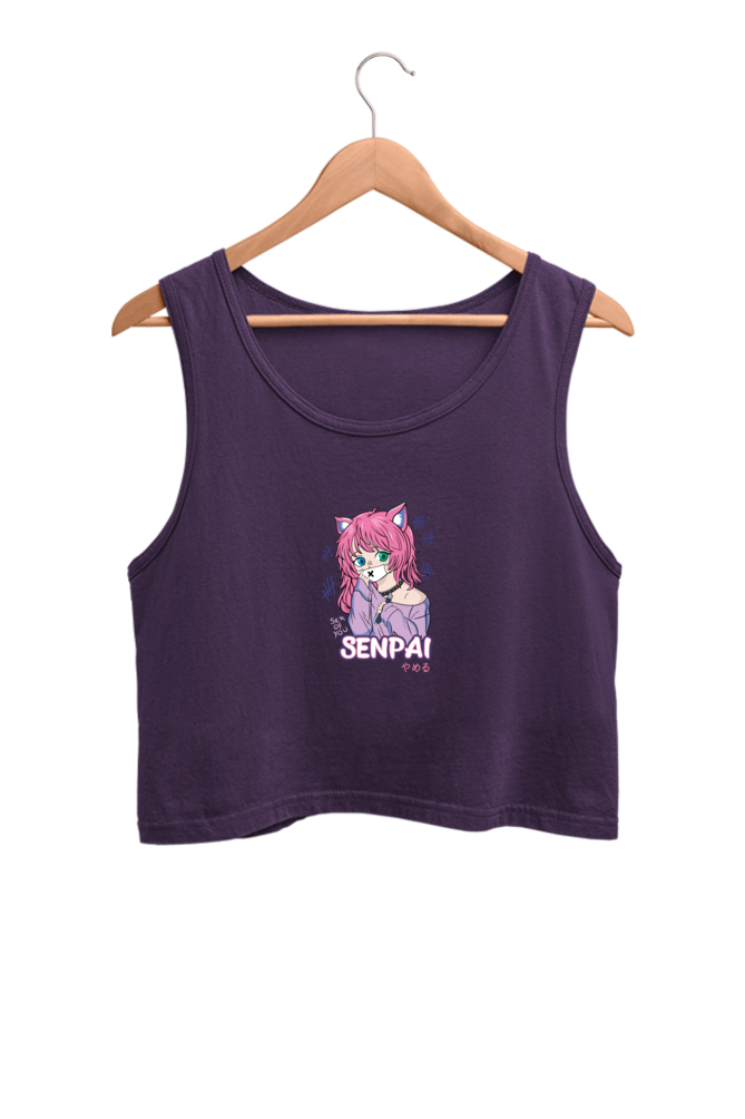 Women's Graphic Printed Crop Tank Top