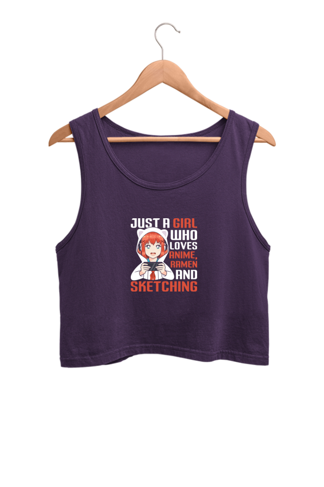 Women's Graphic Printed Crop Tank Top