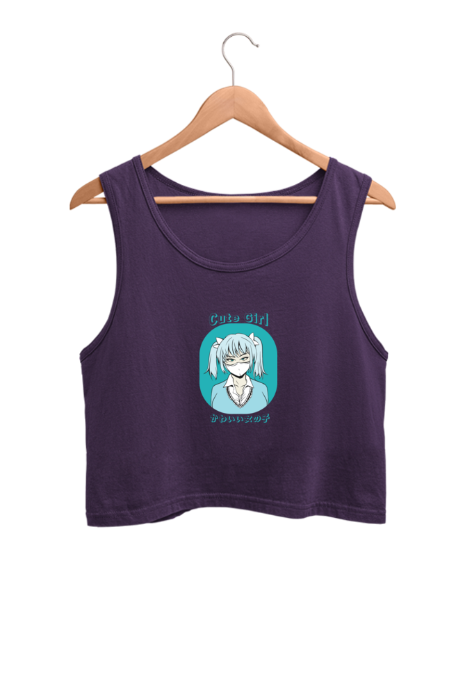 Women's Graphic Printed Crop Tank Top