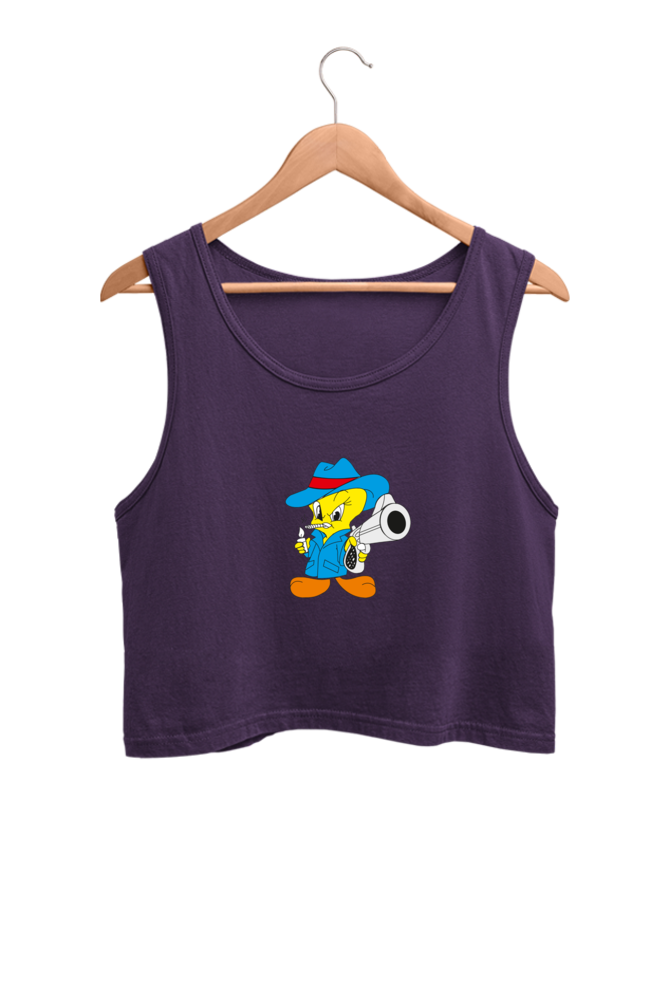 Women's Graphic Printed Crop Tank Top