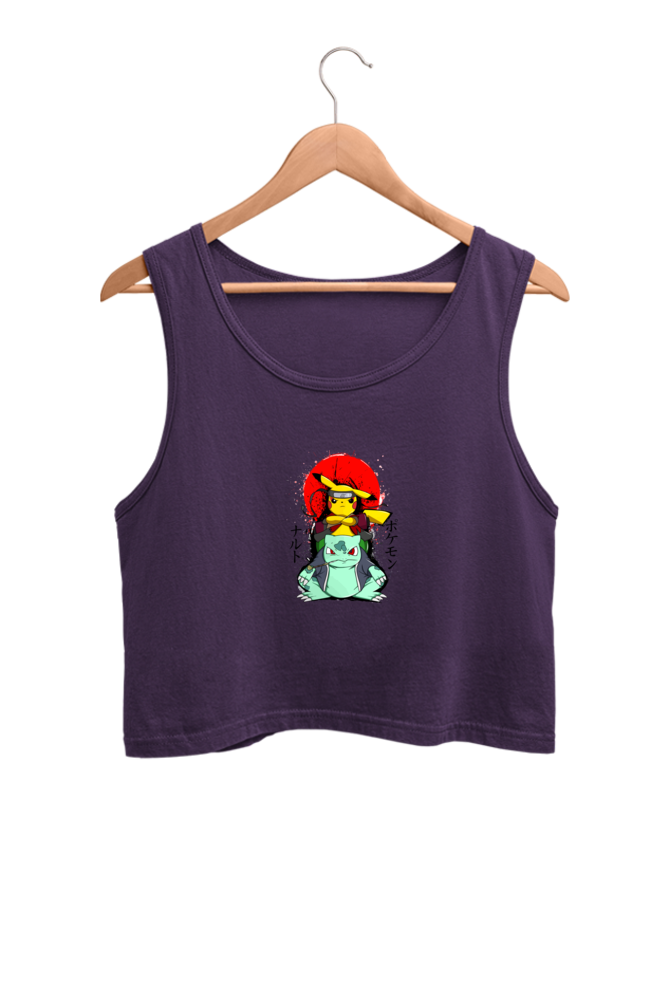 Women's Pokemon Graphic Printed Crop Tank Top