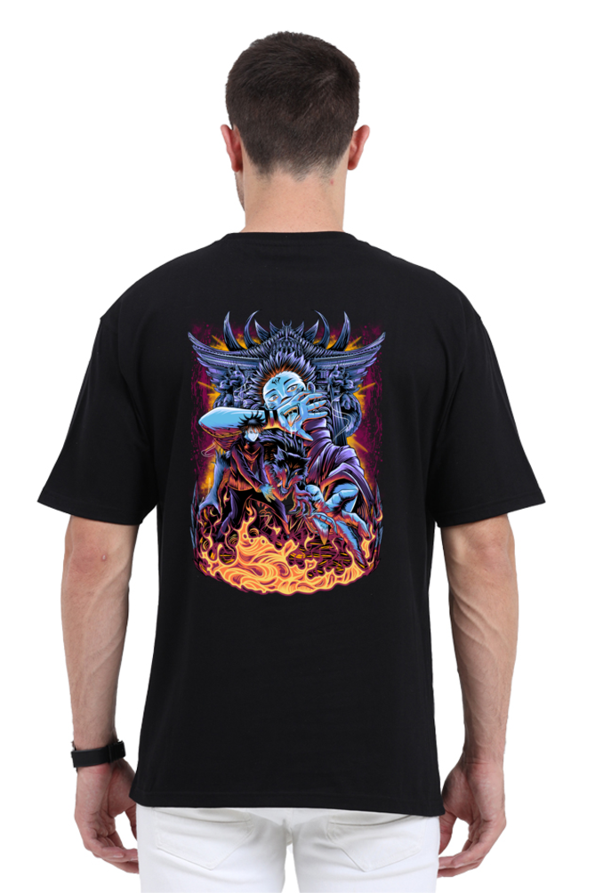 Unisex Sukuna Graphic Printed Oversized T-shirt
