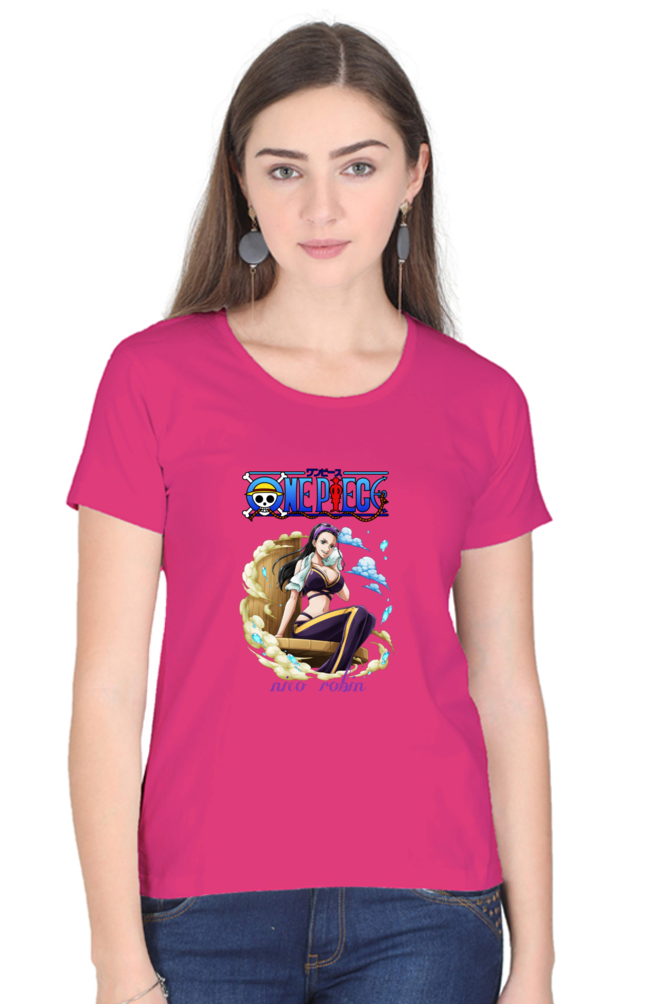 Female One Piece Round Neck Half Sleeve