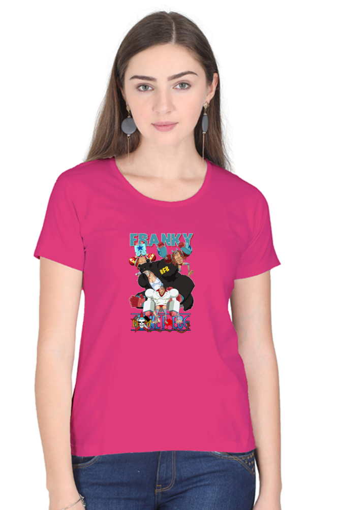 Women's One Anime Round Neck Half Sleeve