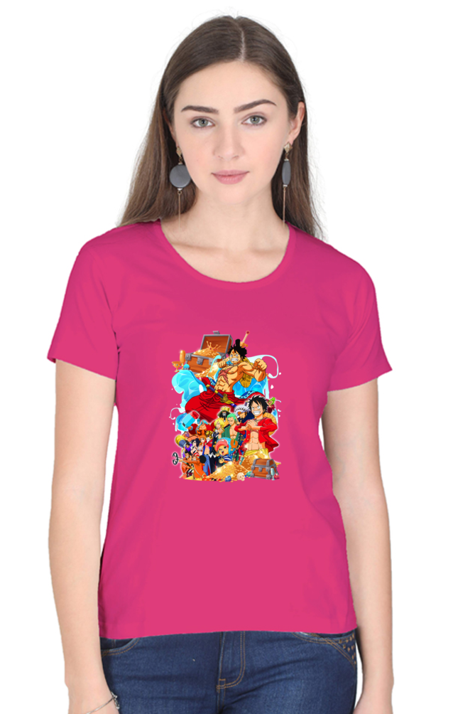 Women's One Piece Round Neck Half Sleeve
