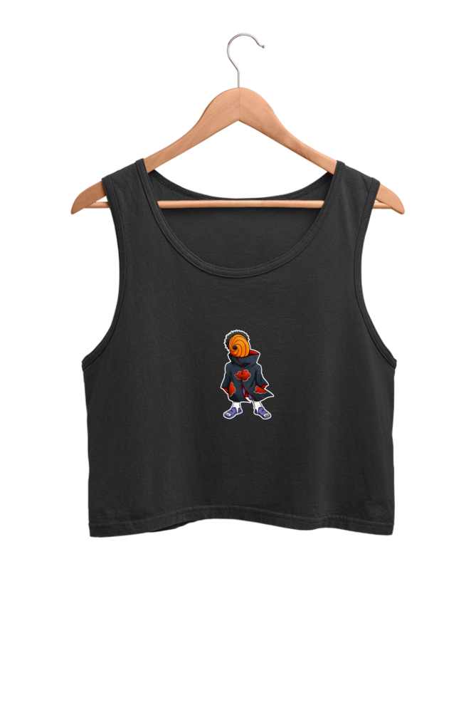 Women's Obito Graphic Printed Crop Tank Top