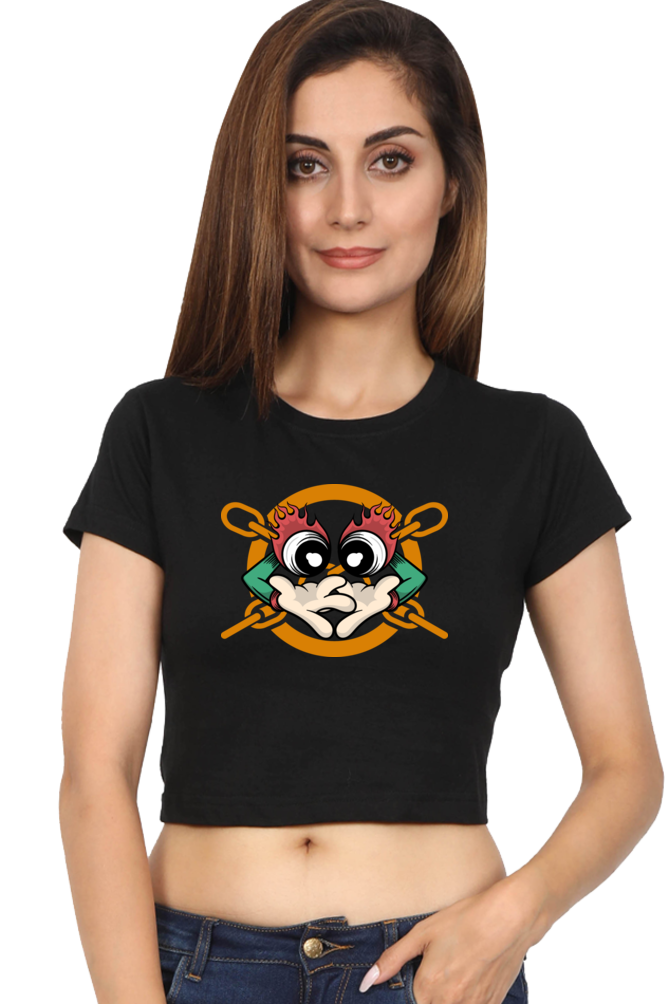 Women's Graphic Printed Crop Top