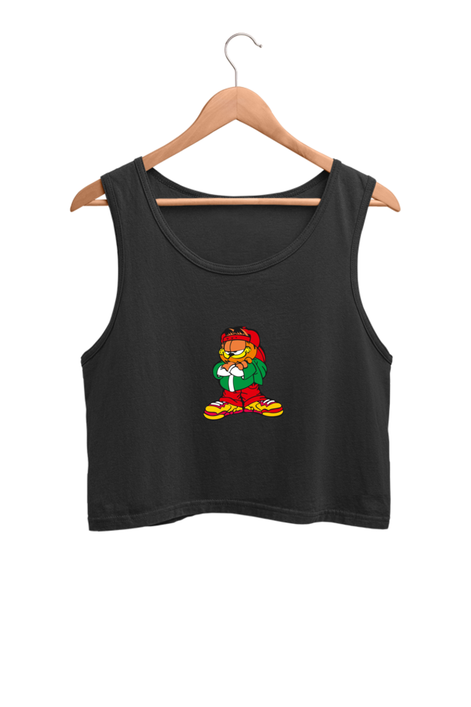 Women's Graphic Printed Crop Tank Top