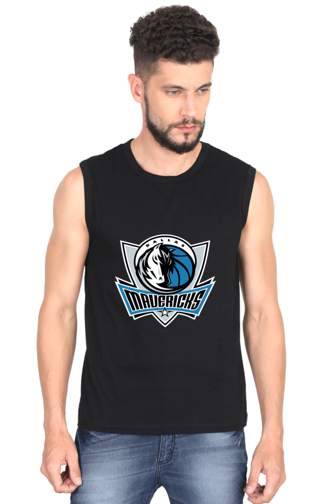 Men's Mavericks Graphic Printed Sleeveless Tank Top Gym Vest