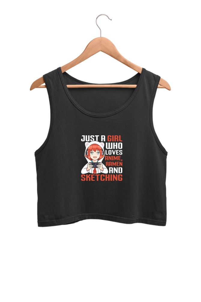 Women's Graphic Printed Crop Tank Top
