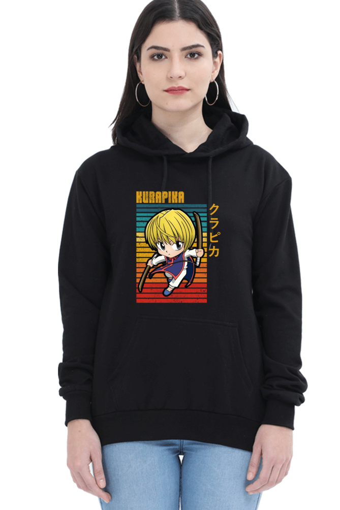 Women's Kurapika Graphic Printed Hooded Sweatshirt