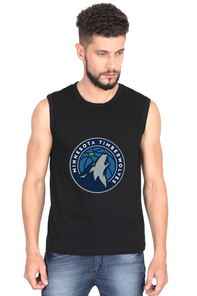Men's Minnesota Timberwolves Graphic Printed Sleeveless Tank Top Gym Vest