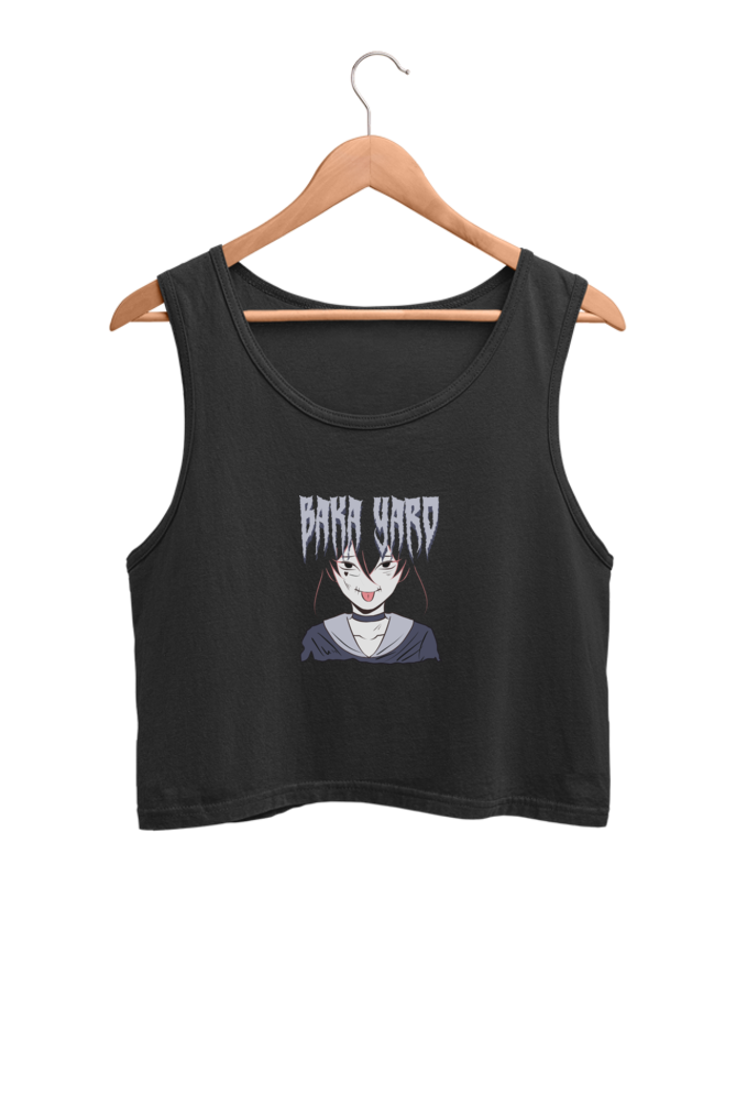 Women's Anime Graphic Printed Crop Tank Top