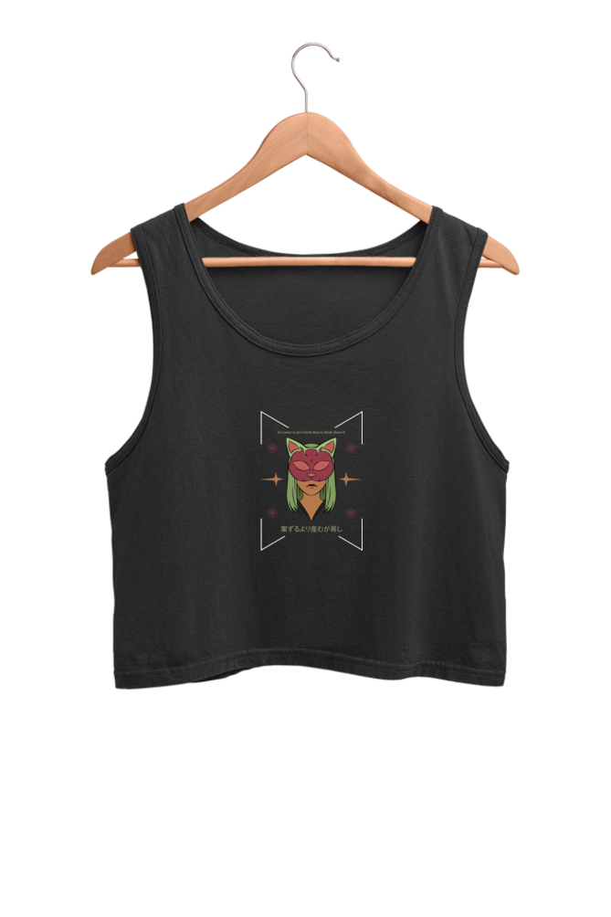 Women's Anime Graphic Printed Crop Tank Top