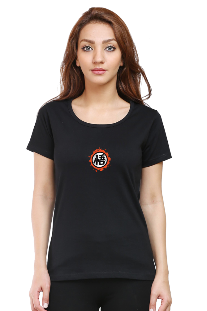 Women's Dragon Ball Round Neck Half Sleeve