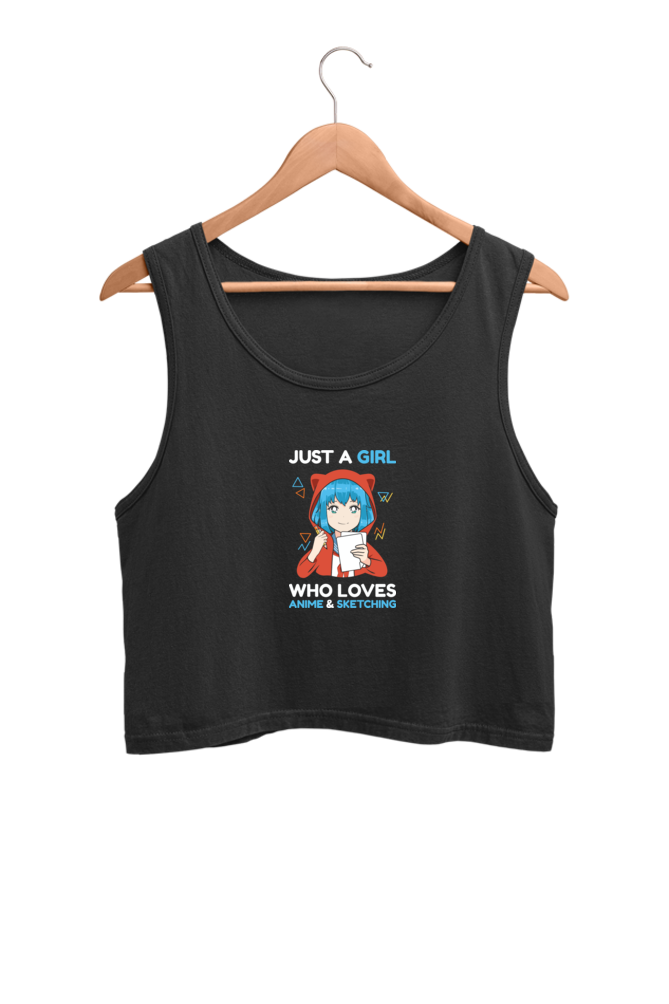 Women's Graphic Printed Crop Tank Top