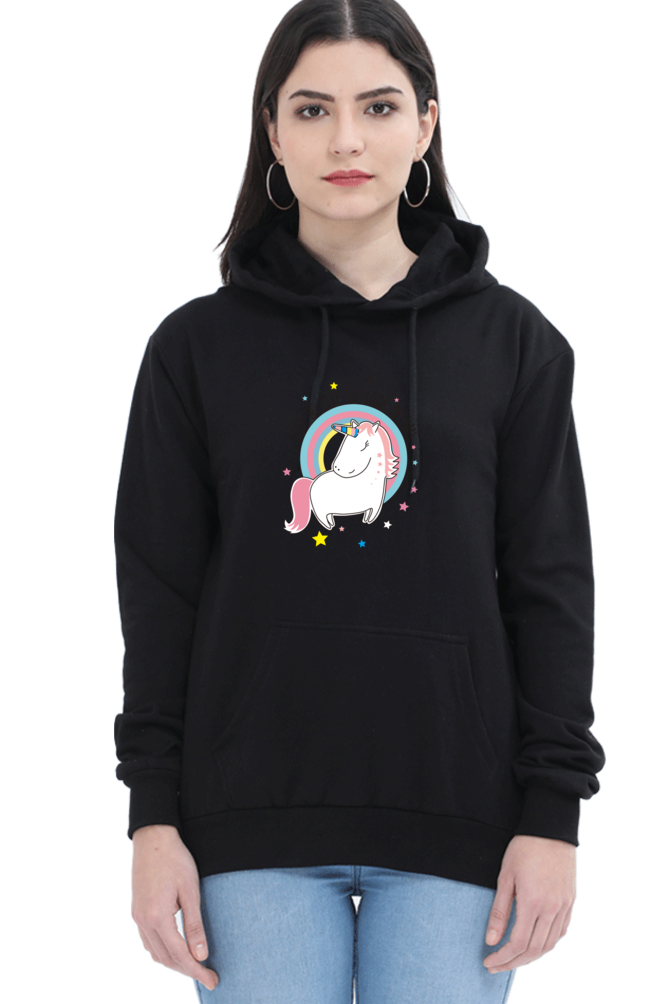 Women's Graphic Printed Hooded Sweatshirt