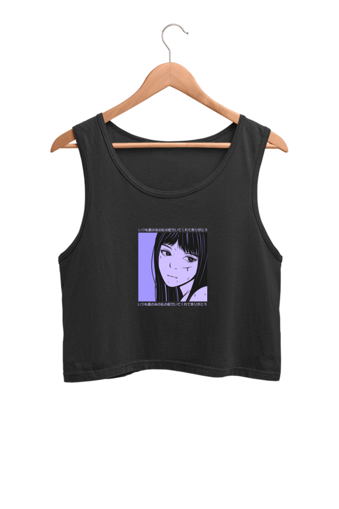 Women's Anime Graphic Printed Crop Tank Top